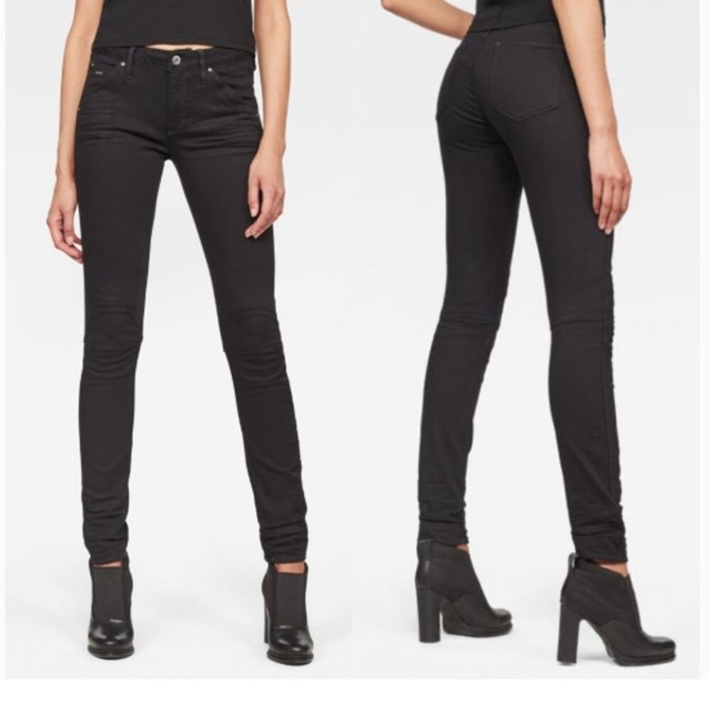 G-Star Raw 31x32 Black 5622 Mid Skinny Jeans Women's Stretch Streetwear